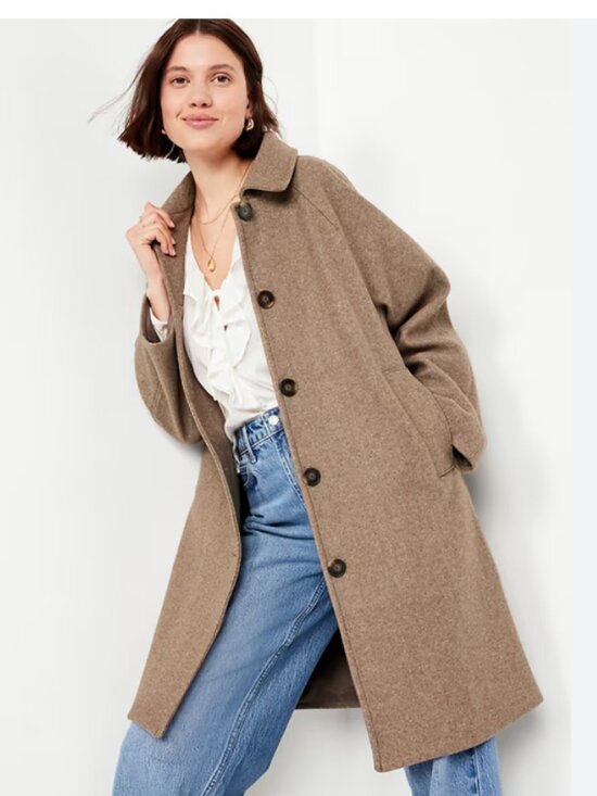Old Navy Jackets & Blazers - NWT old navy soft brushed car coat in brown 3X